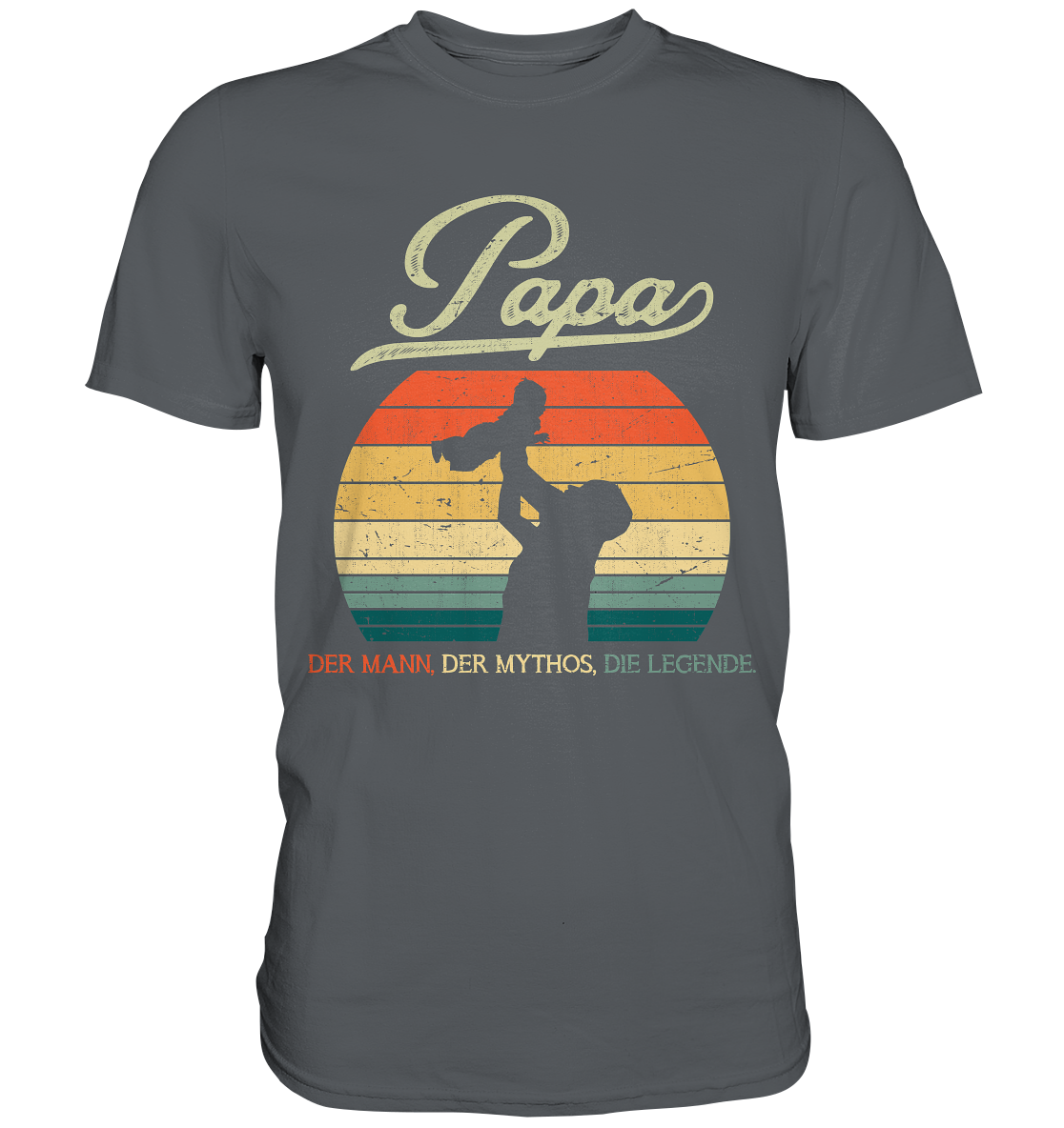 Papa Kind Baby Vater Geschenk Vatertag T-Shirt