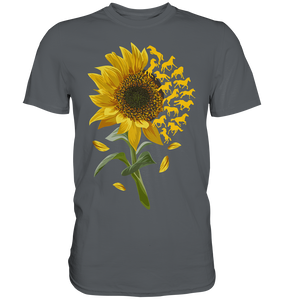 Pferde Sonnenblumen T-Shirt Gärtner Reiter Geschenk Garten