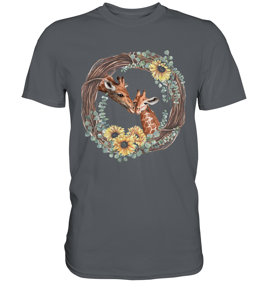 Giraffe Sonnenblumen T-Shirt Mama Tochter Geschenk