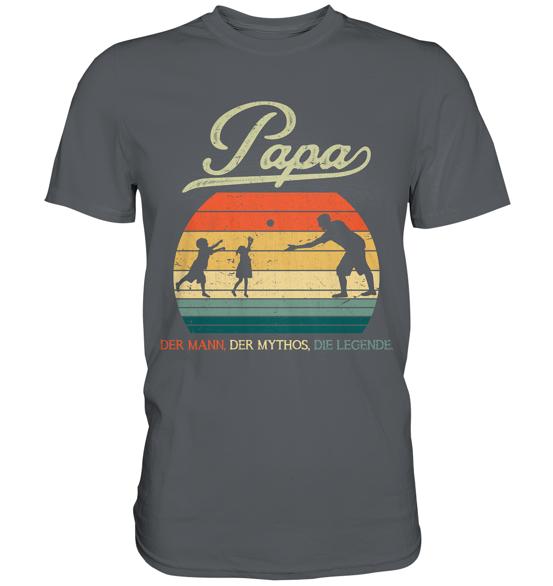 Papa Kinder Vater Geschenk Vatertag T-Shirt