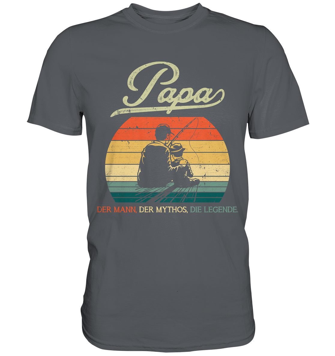 Angler Papa Sohn Angeln Vatertag Geschenk Vater T-Shirt