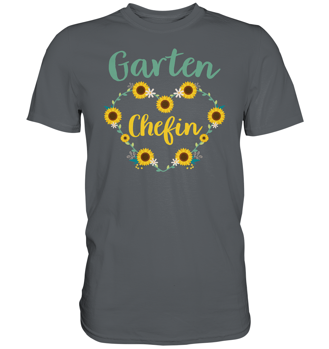 Garten Chefin T-Shirt Sonnenblumen Garten Motiv Gärtner Geschenk