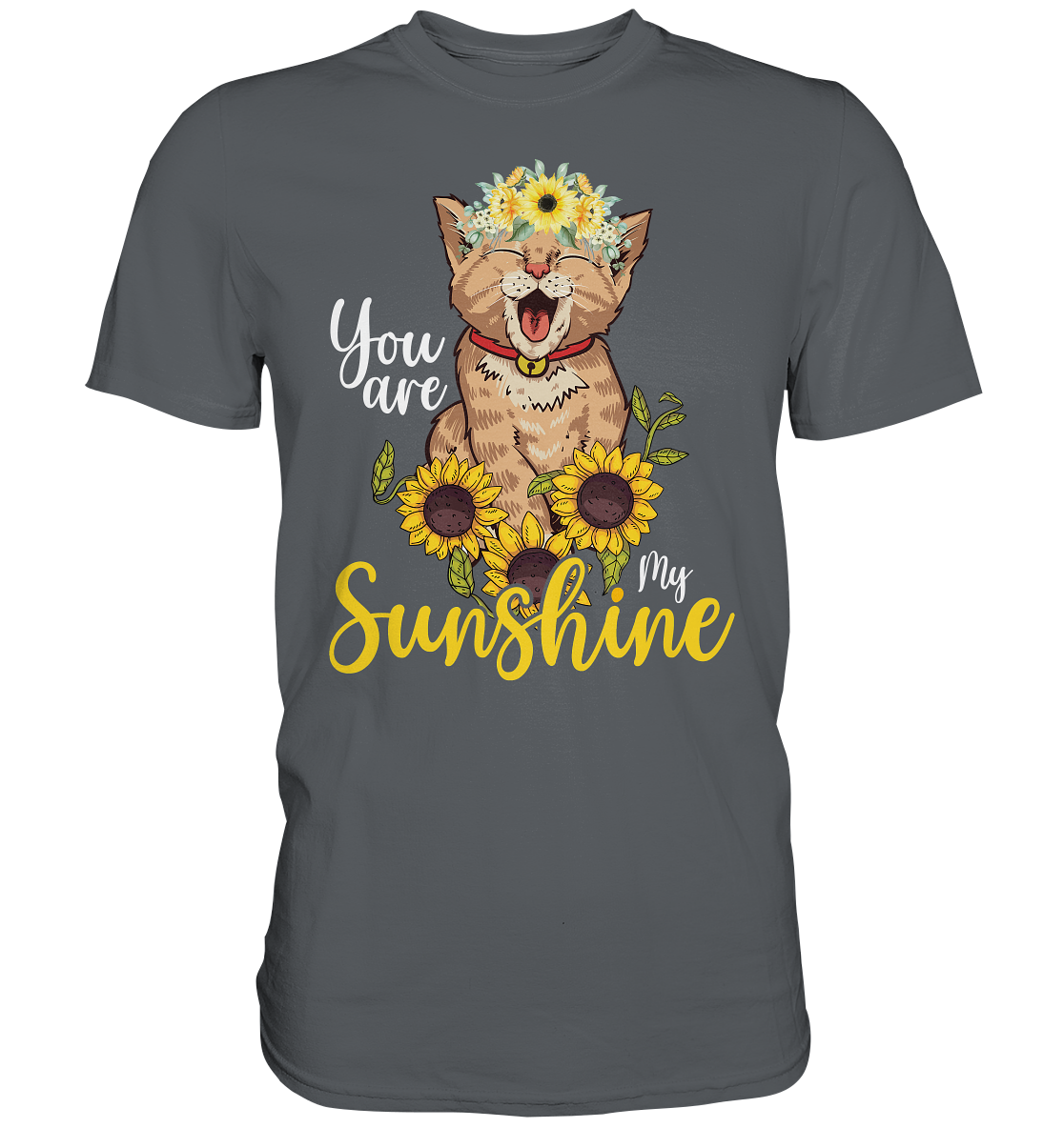 Katzenliebhaber Sonnenblumen Shirt Gärtner Katzen Geschenk Garten