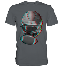 Laden Sie das Bild in den Galerie-Viewer, Football Helm Glitch Ballsport American Football T-Shirt
