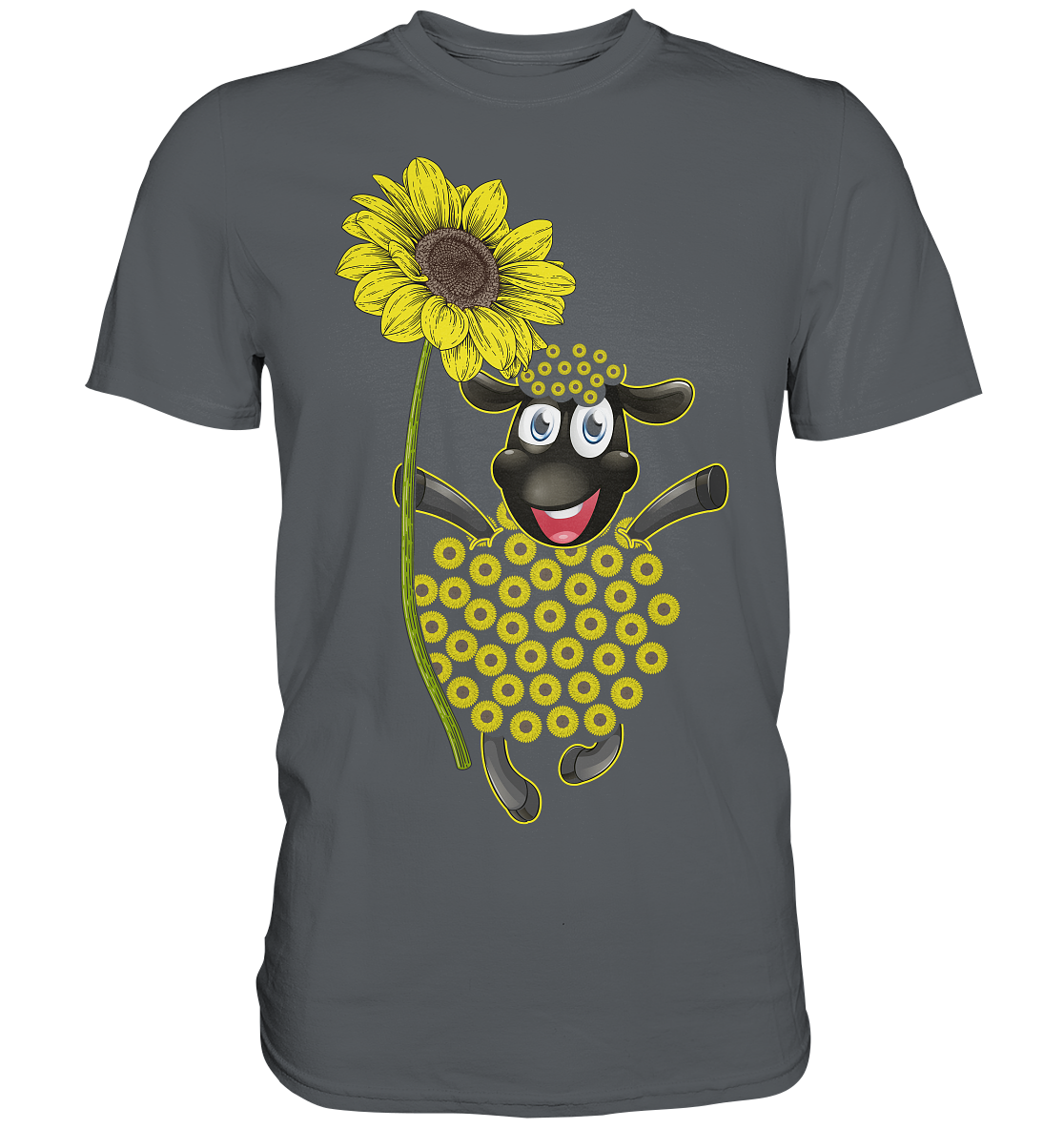 Schaf Sonnenblumen T-Shirt Lustiges Gärtner Geschenk Garten