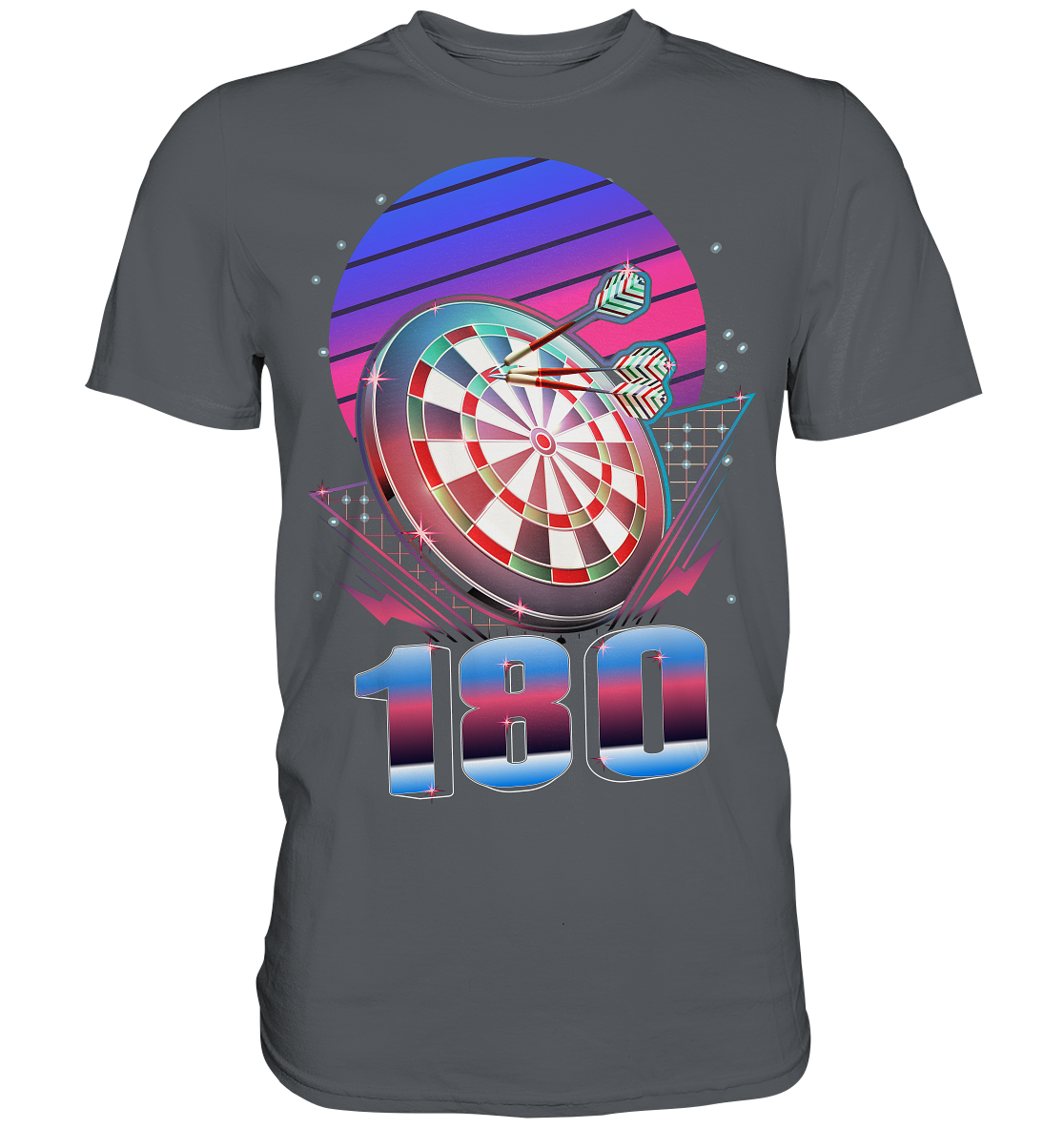 Vaporwave Dart Dartscheibe 180 Darts T-Shirt
