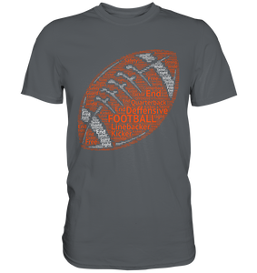 American Football Wortwolke Linemen Verteidigung T-Shirt
