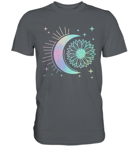 Pastel Goth Mond Sonnenblumen T-Shirt Gärtner Geschenk