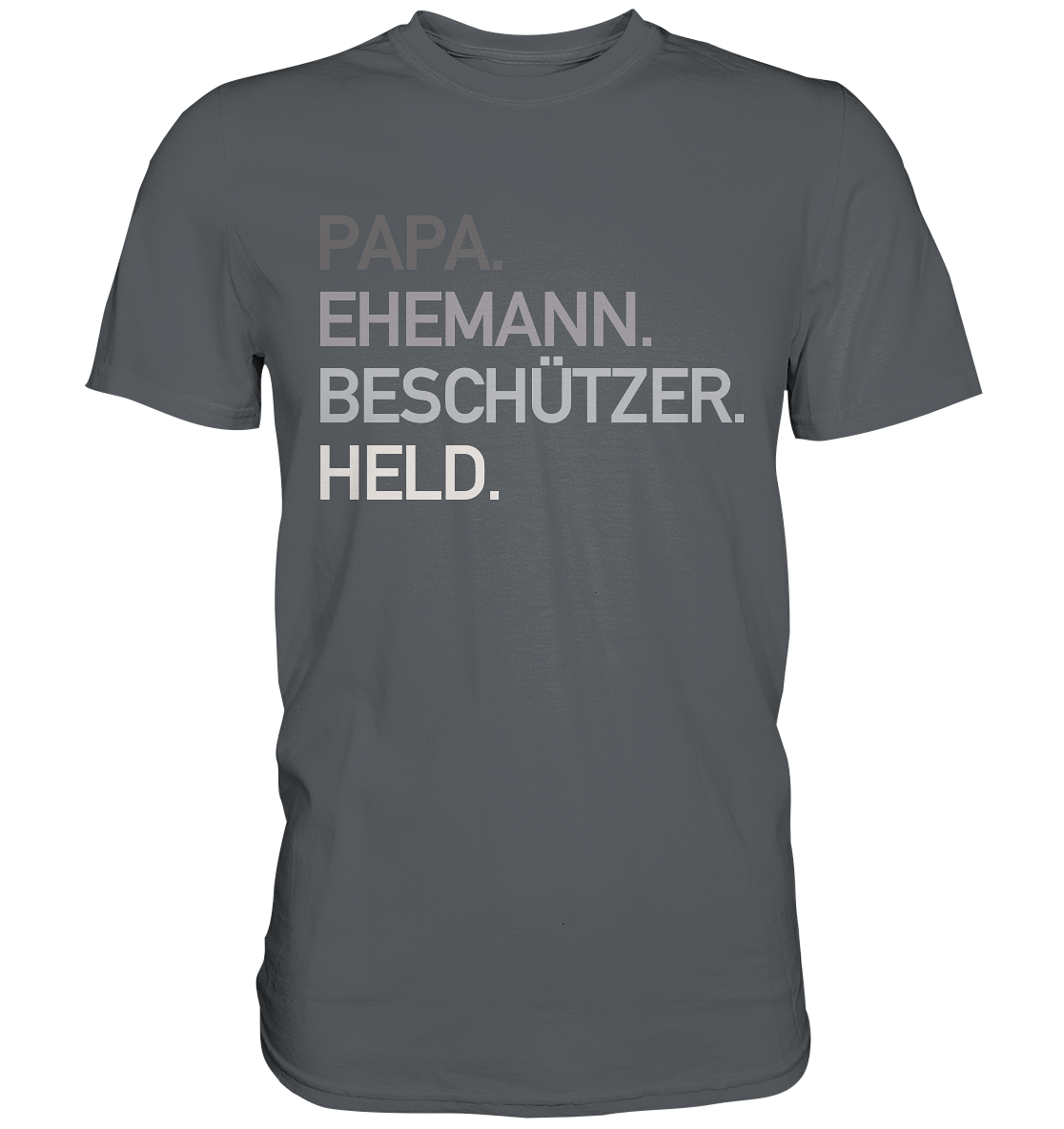 Papa Ehemann Beschützer Held T-Shirt Vatertag Geschenkidee