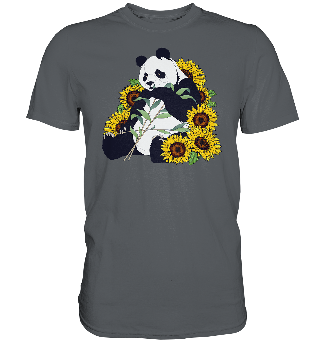 Panda Sonnenblumen T-Shirt Garten Motiv Gärtner Geschenk