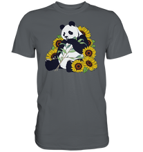 Laden Sie das Bild in den Galerie-Viewer, Panda Sonnenblumen T-Shirt Garten Motiv Gärtner Geschenk
