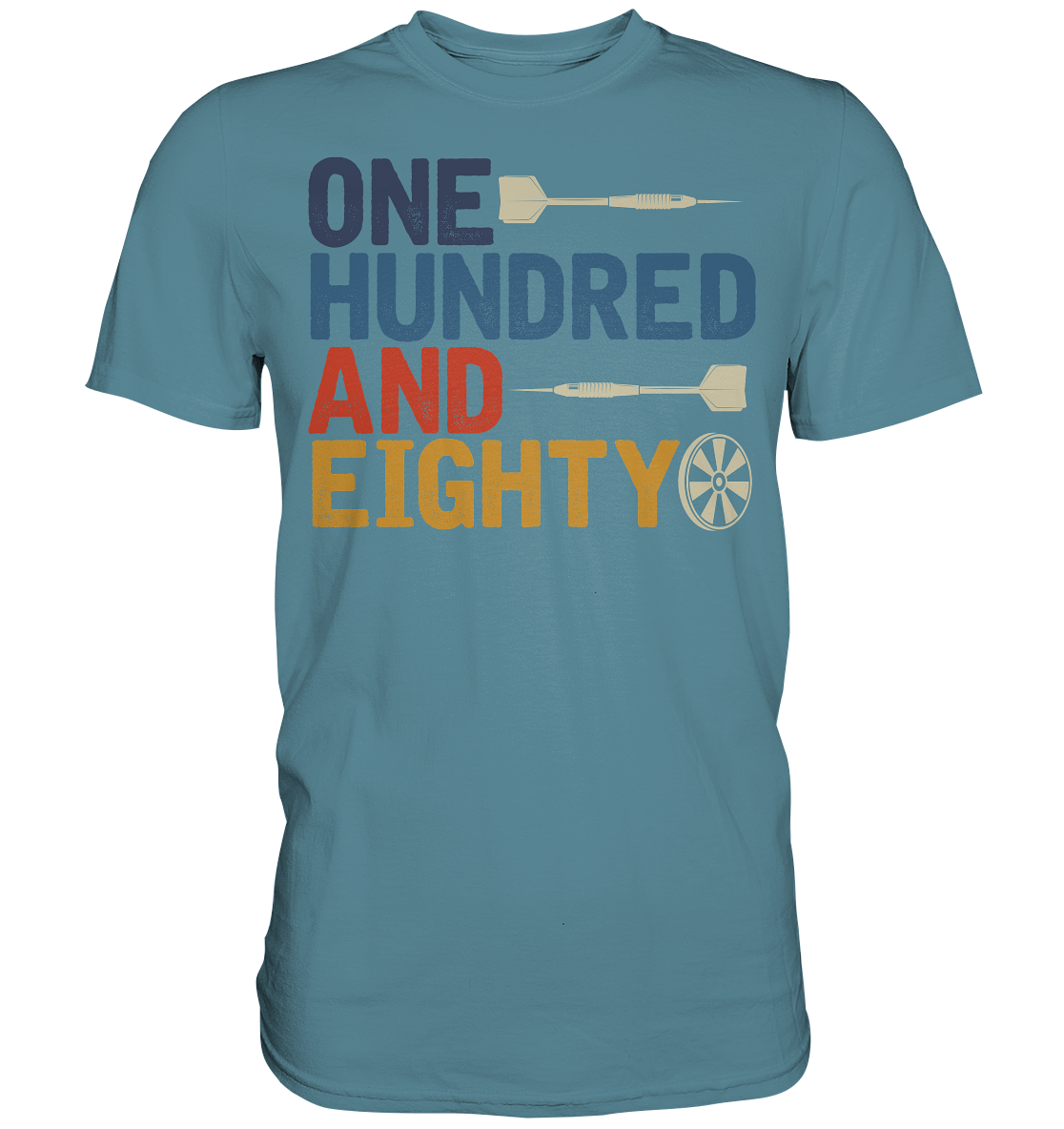 Darts Sport Dartpfeile Turnier Einhundertachtzig 180 Dart T-Shirt