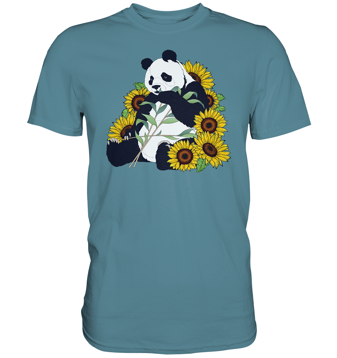 Panda Sonnenblumen T-Shirt Garten Motiv Gärtner Geschenk
