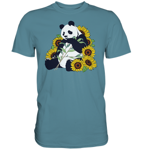 Panda Sonnenblumen T-Shirt Garten Motiv Gärtner Geschenk