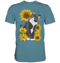 Laden Sie das Bild in den Galerie-Viewer, Sonnenblumen Katze T-Shirt Lustiges Garten Geschenk Gärtner
