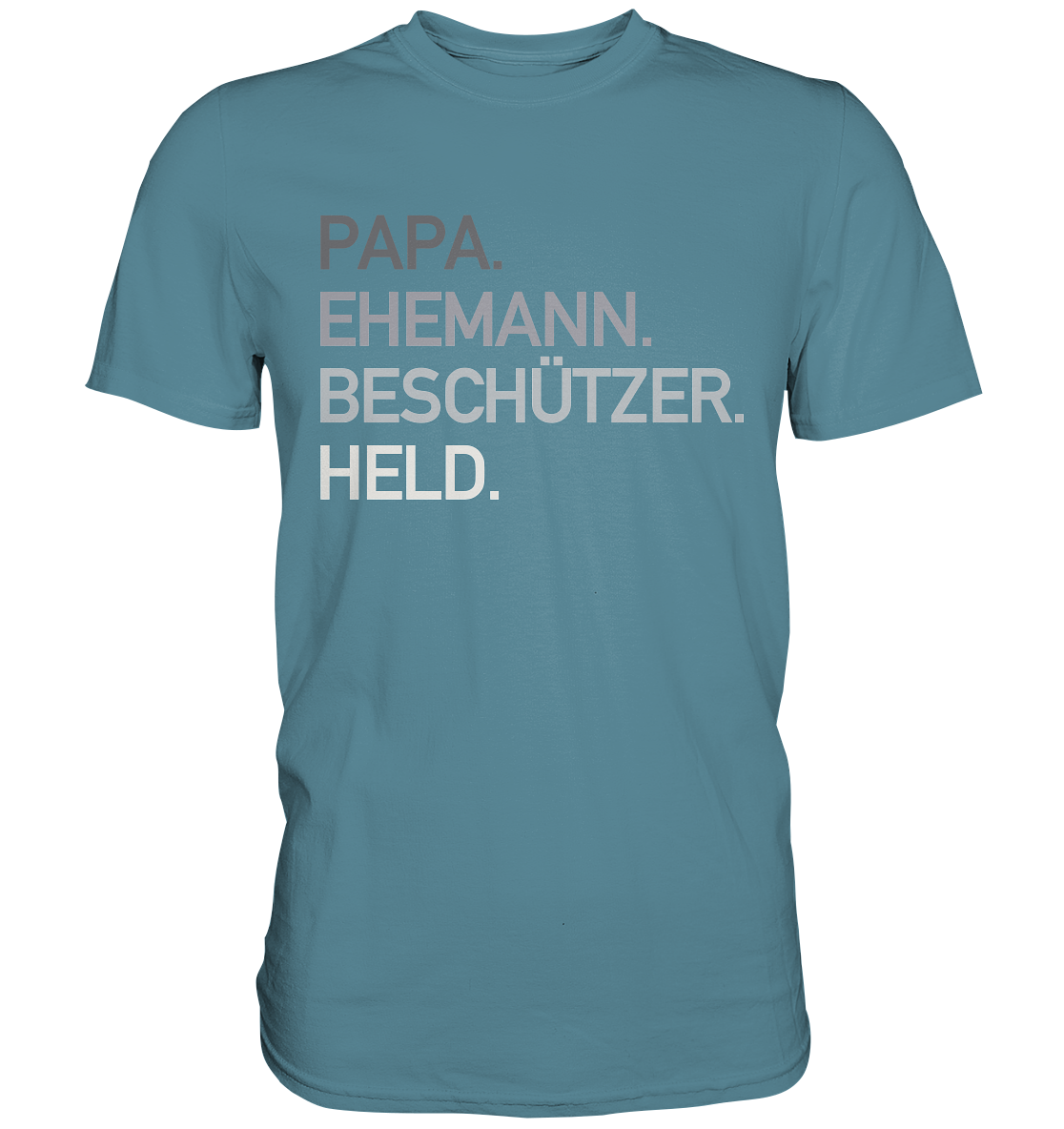 Papa Ehemann Beschützer Held T-Shirt Vatertag Geschenkidee