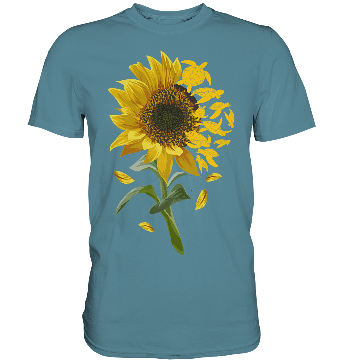Schildkröten Sonnenblumen T-Shirt Garten Motiv Gärtner Geschenk