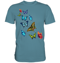 Laden Sie das Bild in den Galerie-Viewer, Bunte Farbenfrohe Schmetterlinge T-Shirt
