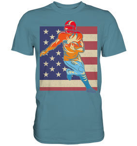 Amerikanische Flagge American Football T-Shirt