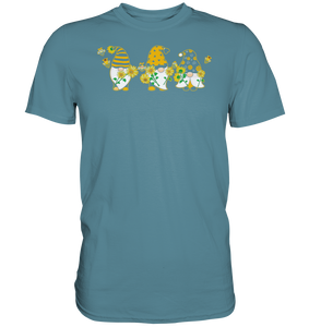 Gartenzwerge Sonnenblumen T-Shirt Garten Motiv Gärtner Geschenk