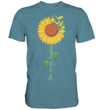 Laden Sie das Bild in den Galerie-Viewer, Dino Sonnenblumen T-Shirt Garten Dinosaurier Motiv Gärtner Geschenk
