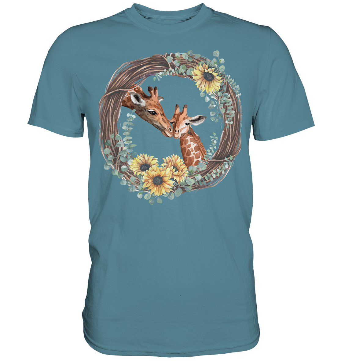 Giraffe Sonnenblumen T-Shirt Mama Tochter Geschenk
