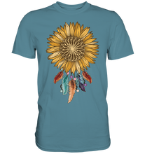 Laden Sie das Bild in den Galerie-Viewer, Dreamcatcher Sonnenblumen T-Shirt Garten Traumfänger Motiv Gärtner Geschenk
