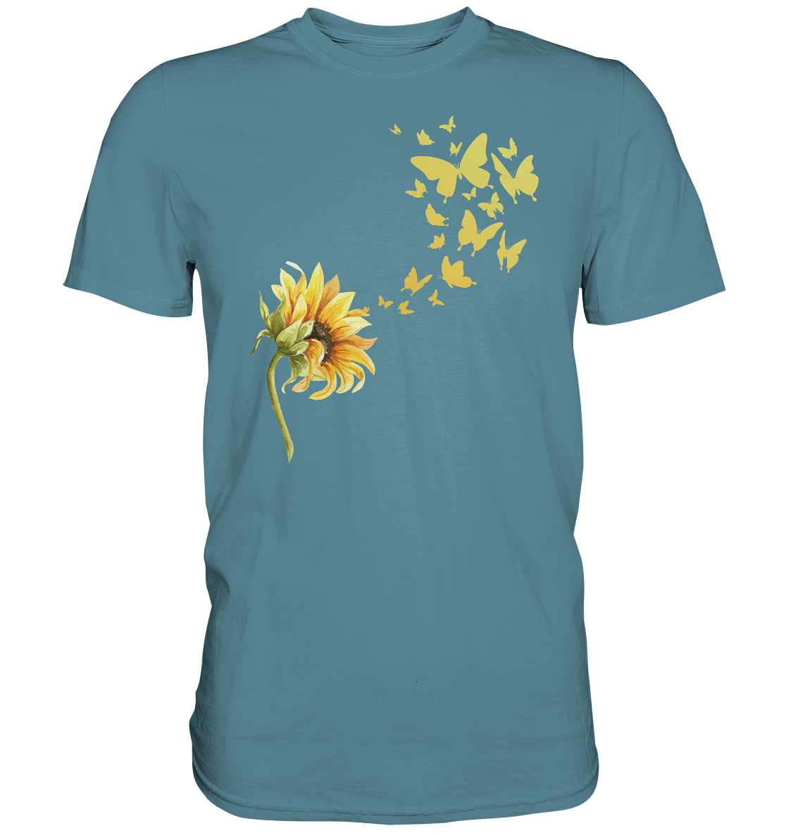 Schmetterling Sonnenblumen T-Shirt Garten Motiv Gärtner Geschenk Sommer