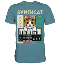 Laden Sie das Bild in den Galerie-Viewer, Modularer Synthesizer Analog Vintage Katze Wellen T-Shirt
