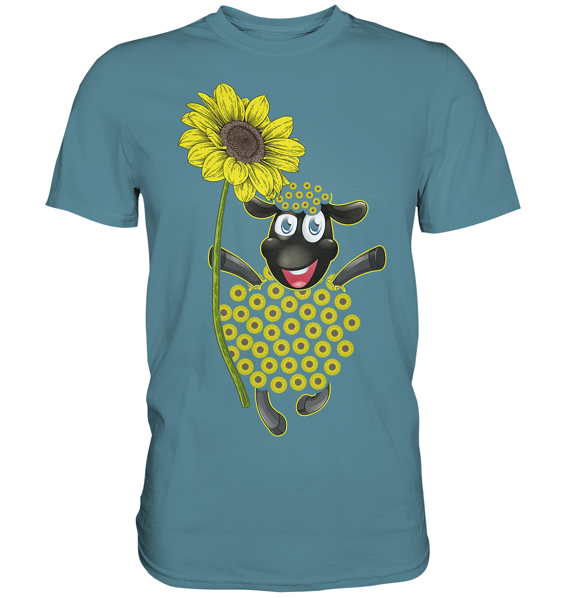Schaf Sonnenblumen T-Shirt Lustiges Gärtner Geschenk Garten