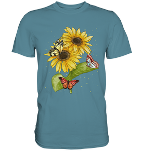Schmetterlinge Sonnenblumen T-Shirt Garten Geschenk Gärtner