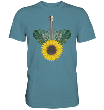 Laden Sie das Bild in den Galerie-Viewer, Ukulele Sonnenblumen T-Shirt Garten Hawaii Motiv Gärtner Geschenk
