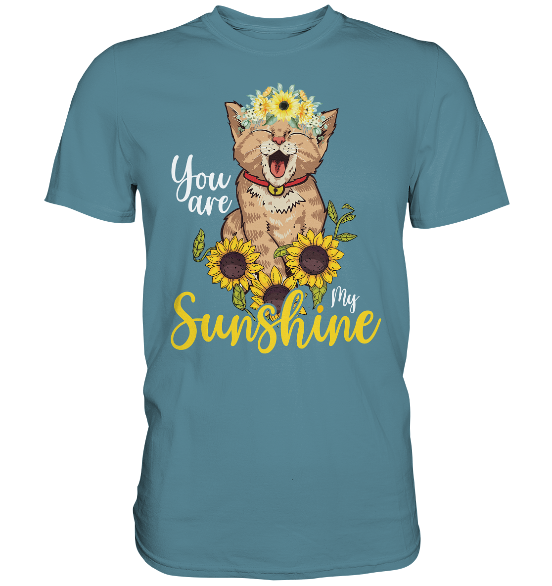Katzenliebhaber Sonnenblumen Shirt Gärtner Katzen Geschenk Garten