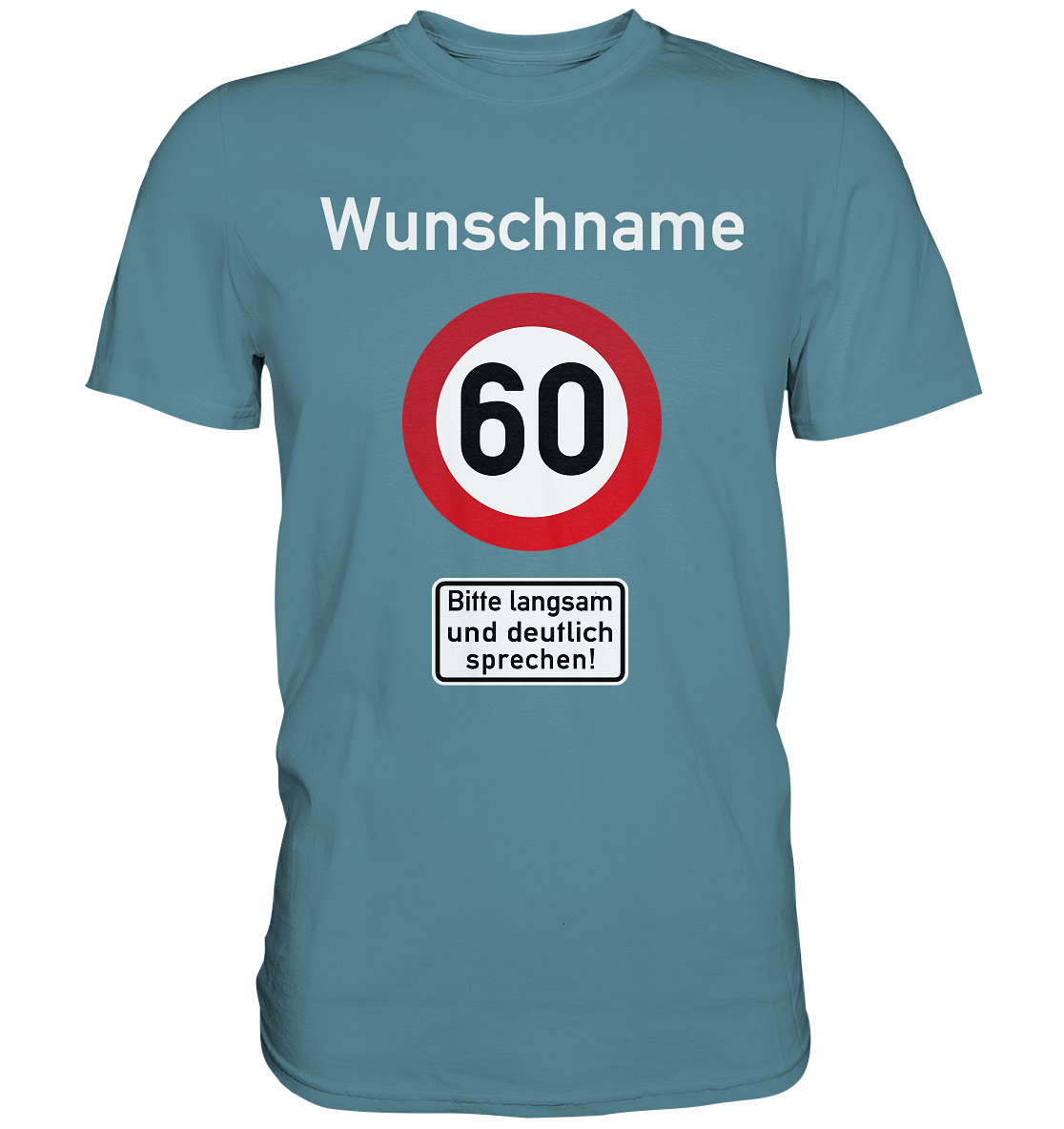 Verkehrsschild Geburtstag Männer Frauen T-Shirt personalisiert Wunschname und -Alter