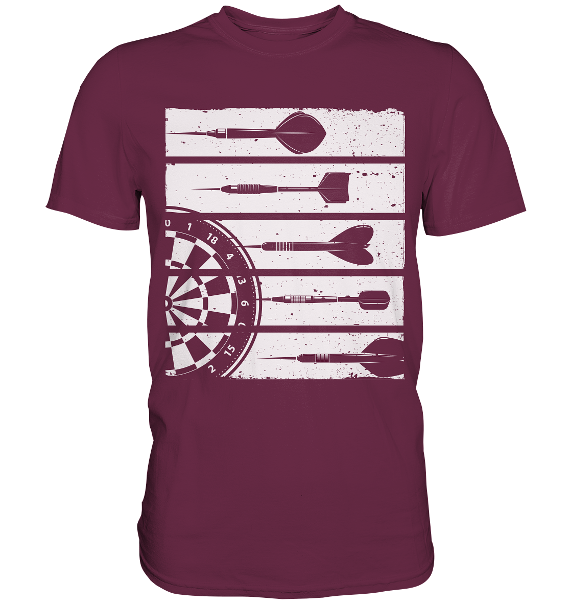 Retro Dartscheibe Dart Team Darts Pfeile T-Shirt