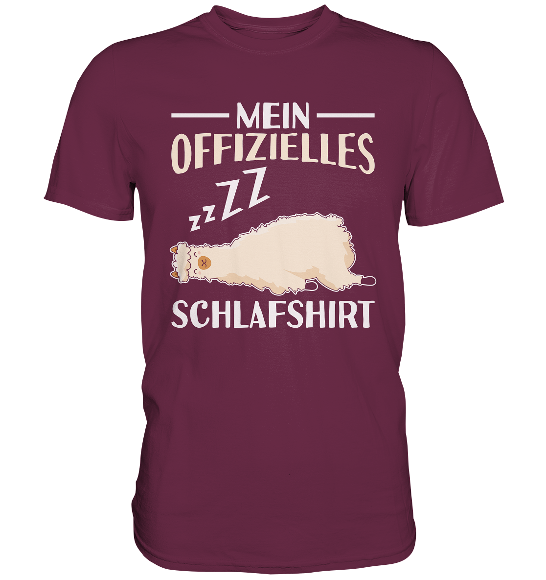 Offizielles Schlafshirt Nachthemd Schlafanzug Pyjama Alpaka Lama T-Shirt