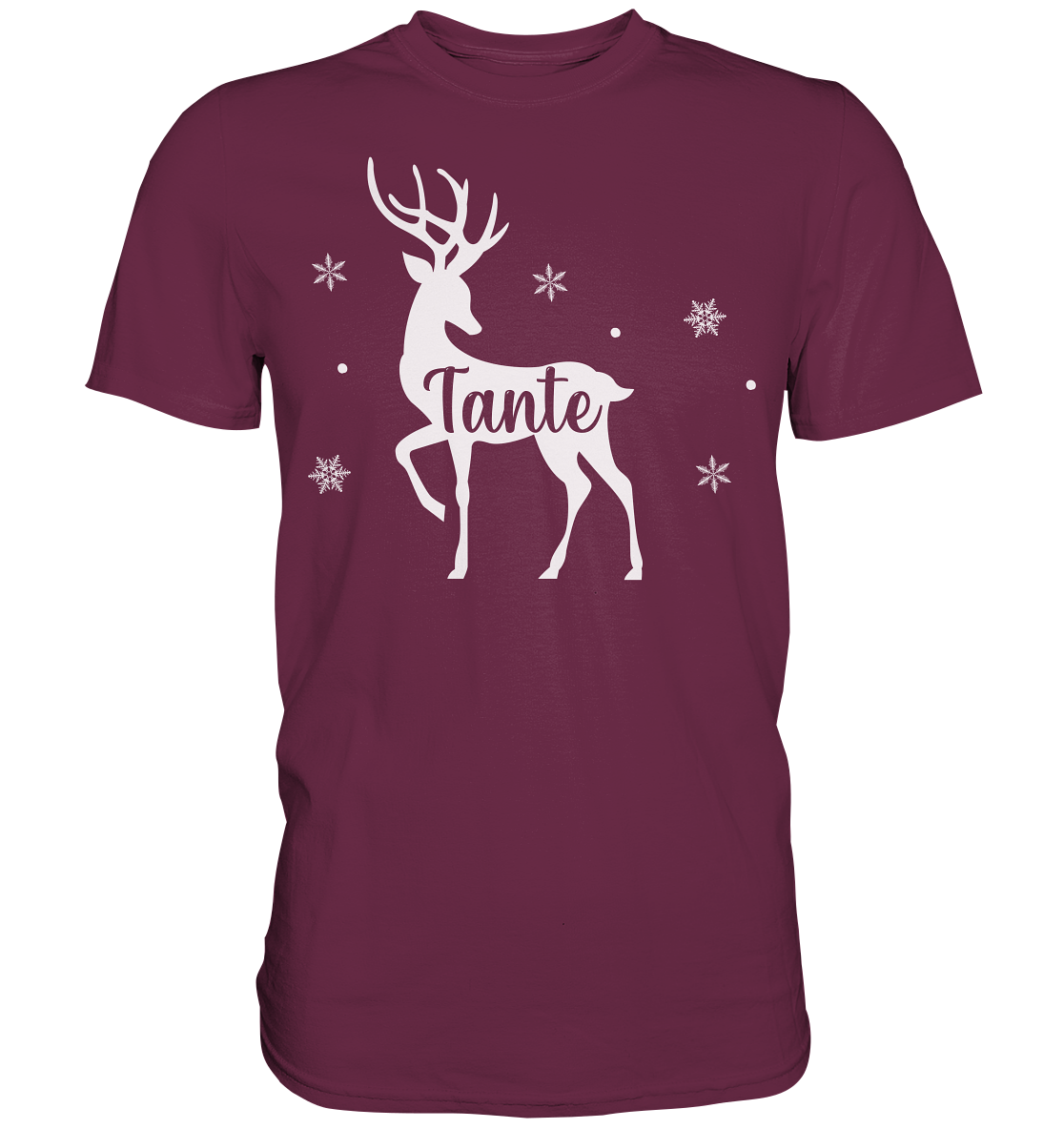 Tante Rentier Weihnachtsoutfit Xmas Schneeflocken Weihnachten T-Shirt