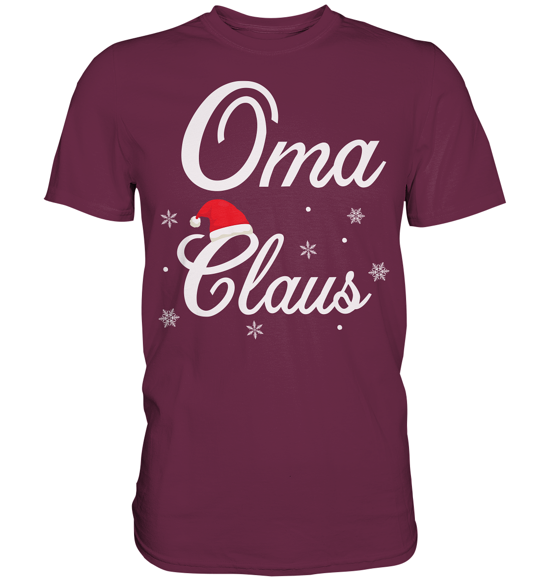 Oma Claus Familie Weihnachtsoutfit Xmas Weihnachten Weihnachtsmann T-Shirt