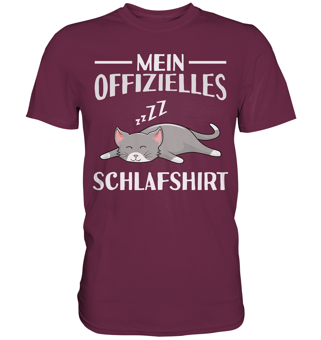 Offizielles Schlafshirt Nachthemd Schlafanzug Pyjama Katze T-Shirt