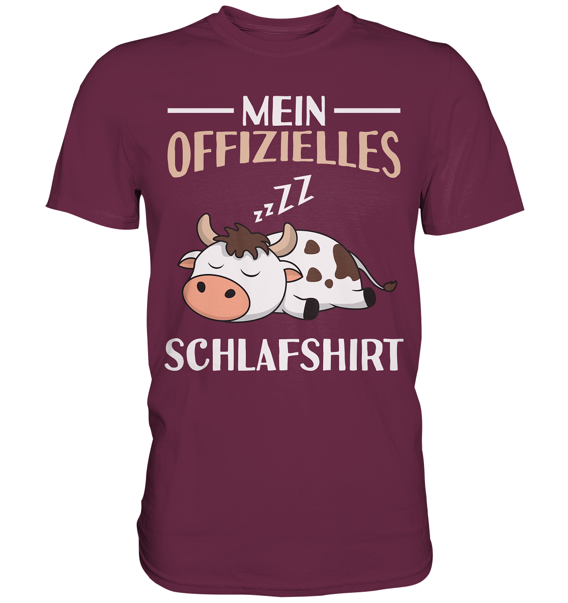 Offizielles Schlafshirt Nachthemd Schlafanzug Pyjama Kuh T-Shirt