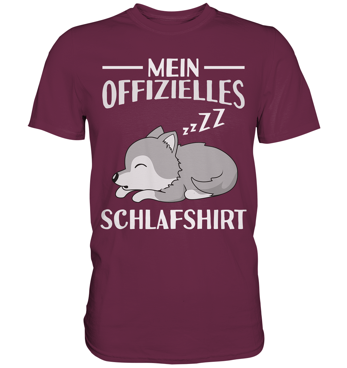 Offizielles Schlafshirt Nachthemd Schlafanzug Pyjama Wolf T-Shirt