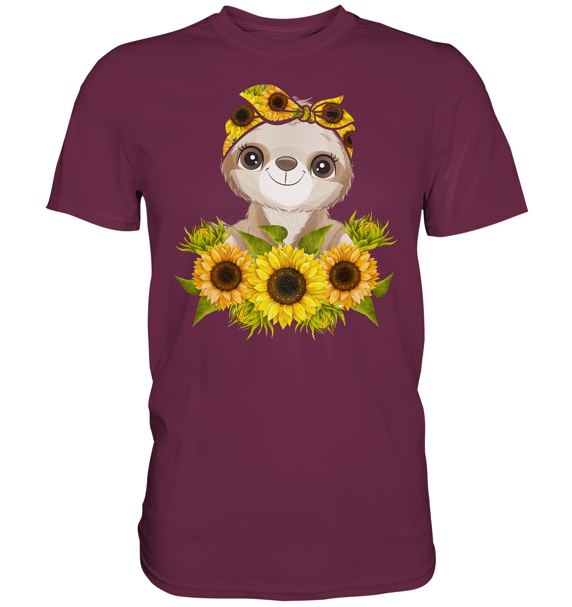Faultier Sonnenblumen T-Shirt Garten Motiv Gärtner Geschenk