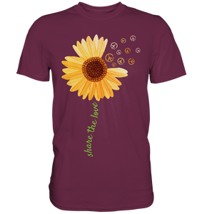 Peace Symbol Sonnenblumen T-Shirt Gärtner Geschenk