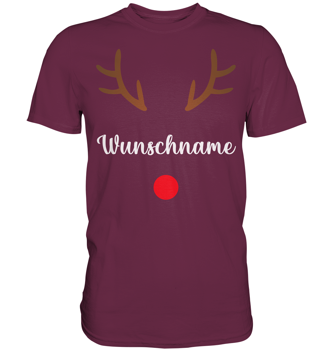 Rentier Personalisiertes Weihnachtsoutfit Wunschname Weihnachten T-Shirt