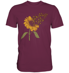 Schmetterling Sonnenblumen T-Shirt Gärtner Geschenk