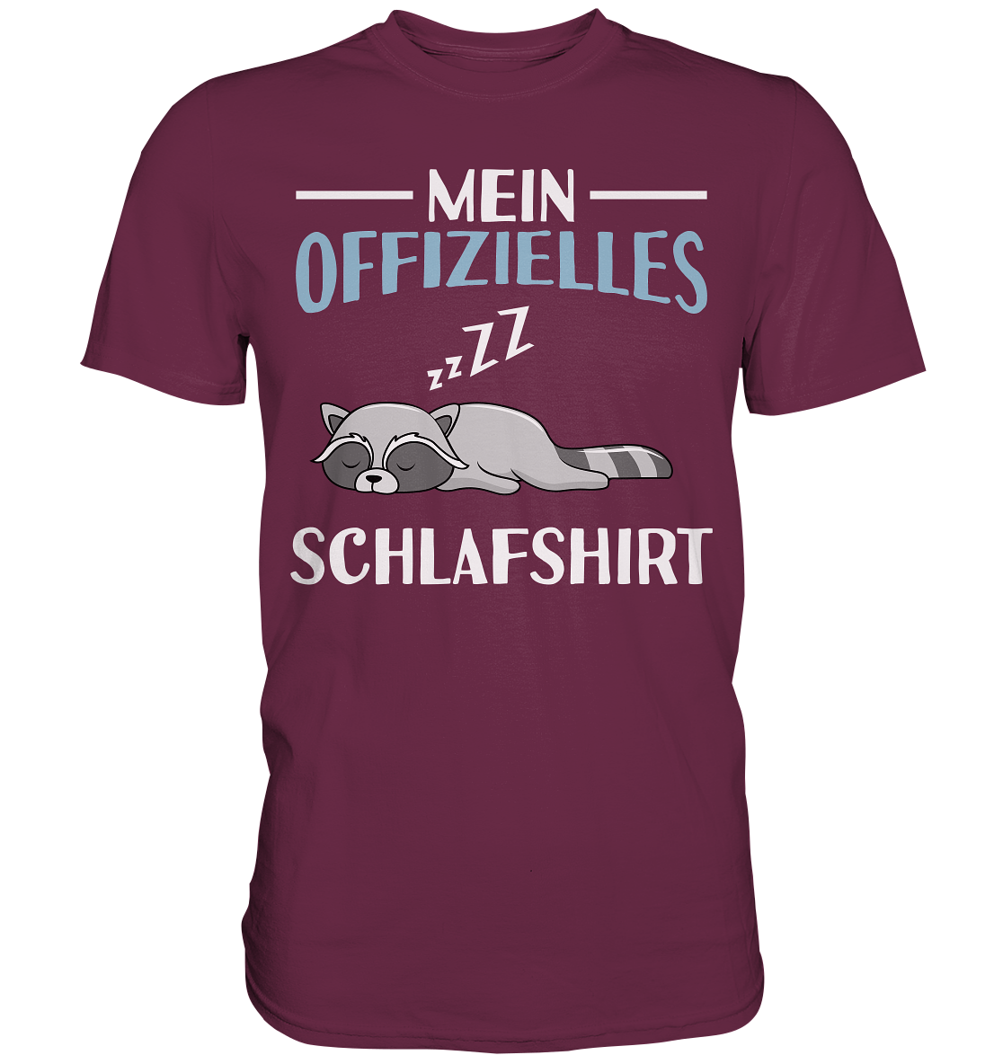Offizielles Schlafshirt Nachthemd Schlafanzug Pyjama Waschbär T-Shirt