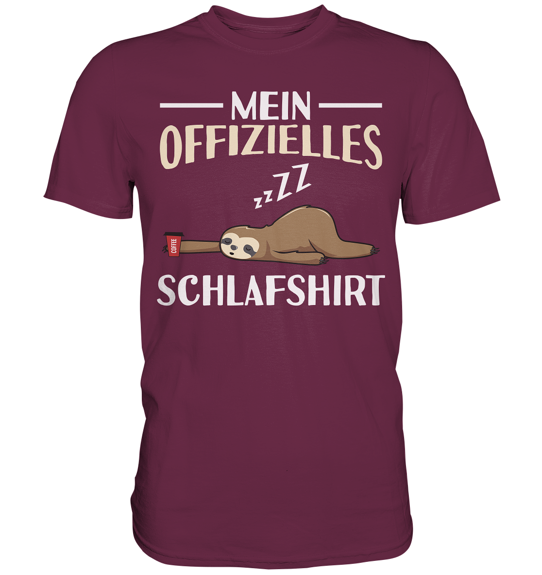 Offizielles Schlafshirt Nachthemd Schlafanzug Pyjama Faultier T-Shirt