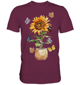 Schmetterling Sonnenblumen Shirt Gärtner Geschenk Garten