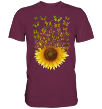 Laden Sie das Bild in den Galerie-Viewer, Sonnenblumen Schmetterling T-Shirt Gärtner Geschenk Garten
