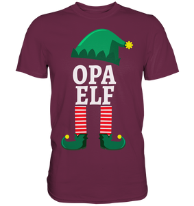 Opa Elf Familie Weihnachten Großvater Weihnachtself T-Shirt